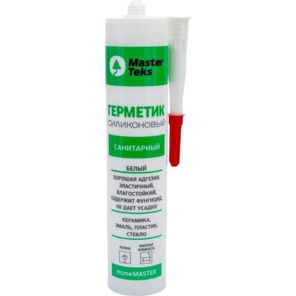 Санитарный герметик MASTERTEKS HOMEMASTER силикон. 260 мл белый 12 53390 Санитарный герметик MASTERTEKS HOMEMASTER силикон. 260 мл белый 12 53390