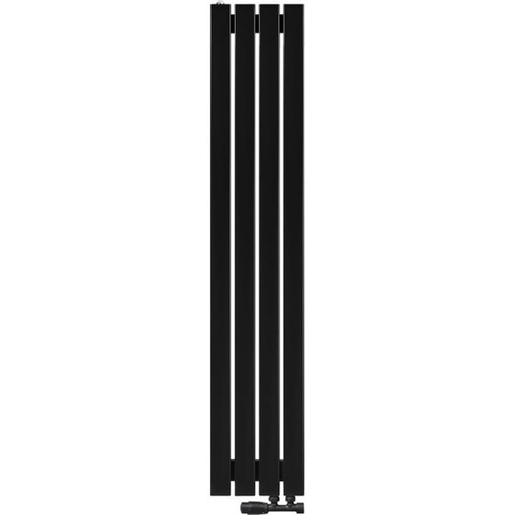 Вертикальный радиатор c нижним подключением ARBIOLA Mono V 1250-60-04 VR, RAL 9005 матовый черный 263242 Вертикальный радиатор c нижним подключением ARBIOLA Mono V 1250-60-04 VR, RAL 9005 матовый черный 263242
