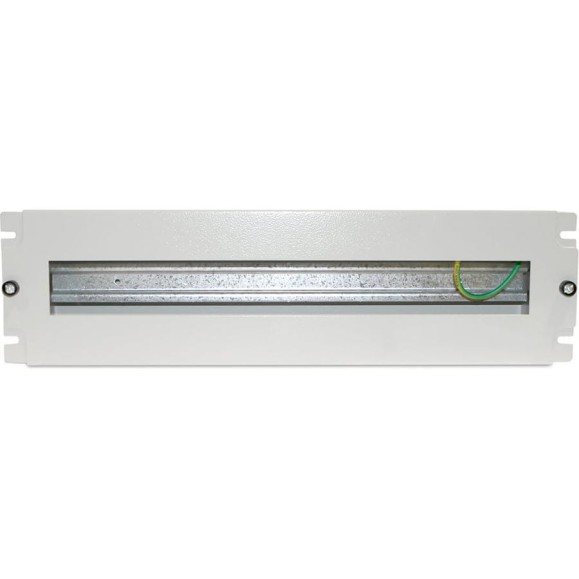 Панель с DIN-рейкой Hyperline BPB19-PS-3U-RAL7035 с регулируемой глубиной установки, 19", 3U, 22 места, цвет серый (RAL 7035) 437076 Панель с DIN-рейкой Hyperline BPB19-PS-3U-RAL7035 с регулируемой глубиной установки, 19", 3U, 22 места, цвет серый (RAL 7035) 437076