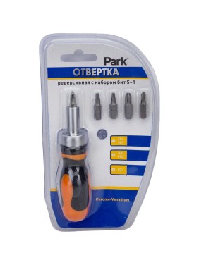 Отвертка Park реверсивная с набором бит 5+1 OTV07NB 356207 Отвертка Park реверсивная с набором бит 5+1 OTV07NB 356207