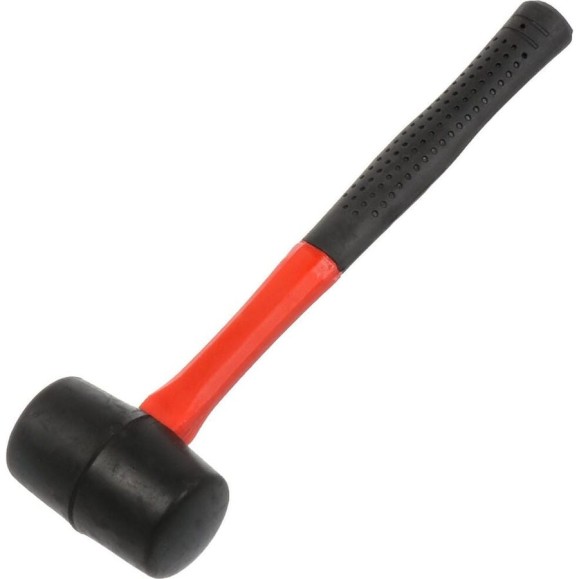 Киянка BARTEX 225 г, резина, фибергласовая рукоятка 162873 Киянка BARTEX 225 г, резина, фибергласовая рукоятка 162873
