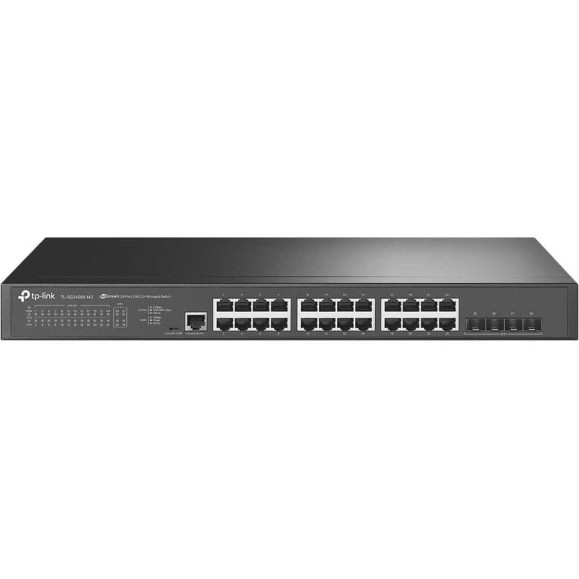 Управляемый коммутатор TP-Link JetStream уровня 2+ с 24 портами 2,5 Гбит/с и 4 портами SFP+ 10 Гбит/с TL-SG3428X-M2