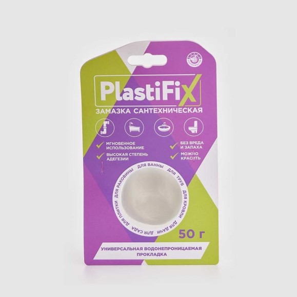 Сантехническая замазка СантехМастер PlastiFix банка 50 гр 04154 4630033041549 Сантехническая замазка СантехМастер PlastiFix банка 50 гр 04154 4630033041549