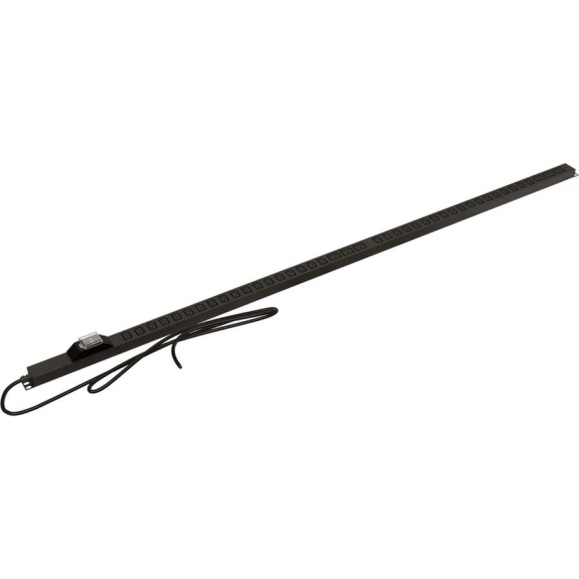 Вертикальный блок розеток Hyperline SHE-36IEC-6BIEC-B-2.5 36 розеток IEC320 C13, 6 розеток IEC320 C19, автоматический выключатель, кабель питания 2.5м без вилки, 32А, 250В, 1860x44.4x44.4 мм (ДхШхВ), корпус алюминий, черный 484782 Вертикальный блок розеток Hyperline SHE-36IEC-6BIEC-B-2.5 36 розеток IEC320 C13, 6 розеток IEC320 C19, автоматический выключатель, кабель питания 2.5м без вилки, 32А, 250В, 1860x44.4x44.4 мм (ДхШхВ), корпус алюминий, черный 484782