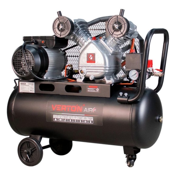 Компрессор Verton Air AC-50/450RV 230/50 В/Гц, масляный, ременной, 450 л/м, 50 л, 10 бар, 2.2 кВт, 1000 об/мин, рапид, асинхронный, однофазный 01.14017.15124 Компрессор Verton Air AC-50/450RV 230/50 В/Гц, масляный, ременной, 450 л/м, 50 л, 10 бар, 2.2 кВт, 1000 об/мин, рапид, асинхронный, однофазный 01.14017.15124