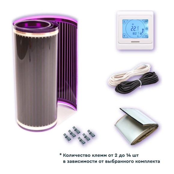 Комплект саморегулируемого теплого пола VIOLET FLOOR ptc 130 6 кв.м, ширина 0.5 м (с сенсорным терморегулятором) VLT1000442 Комплект саморегулируемого теплого пола VIOLET FLOOR ptc 130 6 кв.м, ширина 0.5 м (с сенсорным терморегулятором) VLT1000442
