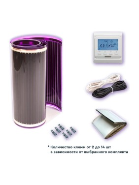 Комплект теплого пола VIOLET FLOOR 210 11 кв.м, шир. 1 м, с программируемым терморегулятором VLT1000341