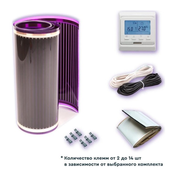 Комплект теплого пола VIOLET FLOOR 210 1 кв.м, шир. 1 м, с программируемым терморегулятором VLT1000331 Комплект теплого пола VIOLET FLOOR 210 1 кв.м, шир. 1 м, с программируемым терморегулятором VLT1000331