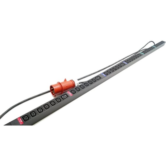 Блок розеток Hyperline She-36iec-6biec-3x32-3pvr, вертикальный, 36 розеток iec320 c13, 6 розеток iec320 c19, кабель питания 3м (5x4.0мм2) с вилкой iec 60309 32а (3p+n+e), 380в, корпус алюминий, черный 525053 Блок розеток Hyperline She-36iec-6biec-3x32-3pvr, вертикальный, 36 розеток iec320 c13, 6 розеток iec320 c19, кабель питания 3м (5x4.0мм2) с вилкой iec 60309 32а (3p+n+e), 380в, корпус алюминий, черный 525053