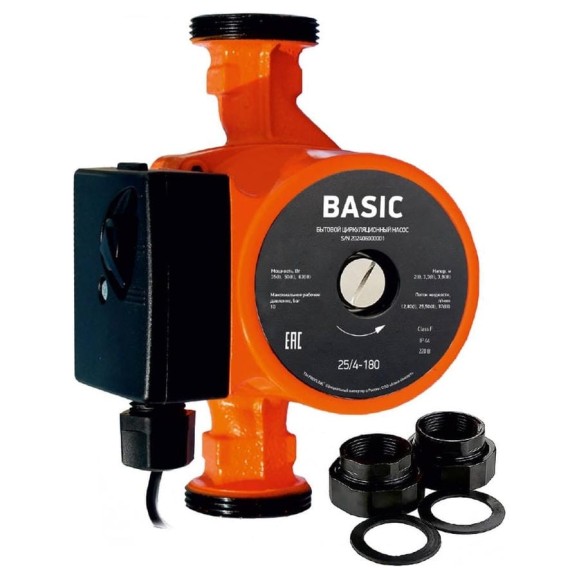 Циркуляционный насос PROFLINE basic 25/4-180 (гайки, кабель) УТ-00047612 Циркуляционный насос PROFLINE basic 25/4-180 (гайки, кабель) УТ-00047612