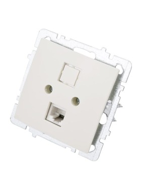 Компьютерная розетка Nilson 1-местн. СУ RJ45 CAT5 , TOURAN-ALEGRA-THOR, кремовый 24120444