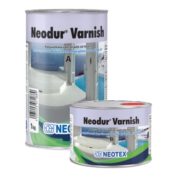 Полиуретановый УФ стойкий прозрачный глянцевый лак NEOTEX Neodur Varnish A+B 1кг 11770200 Полиуретановый УФ стойкий прозрачный глянцевый лак NEOTEX Neodur Varnish A+B 1кг 11770200