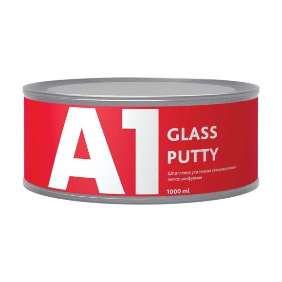 Шпатлевка усиленная стекловолокном А1 GLASS PUTTY 1000мл, 1.8 кг S1-301GG-1000 Шпатлевка усиленная стекловолокном А1 GLASS PUTTY 1000мл, 1.8 кг S1-301GG-1000