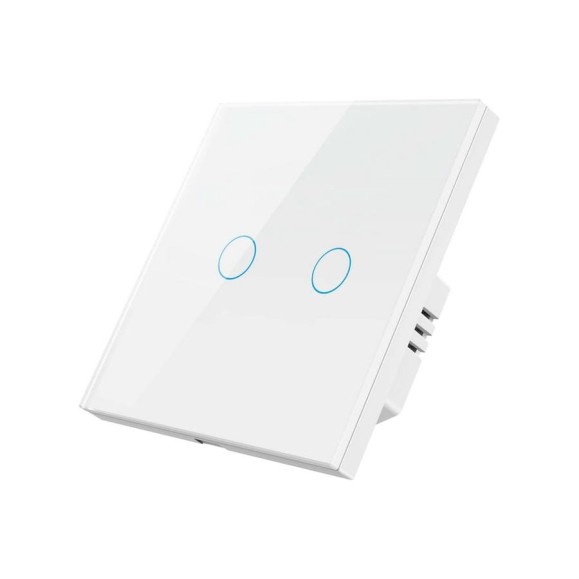 Умный Zigbee выключатель Roximo сенсорный, двухкнопочный, белый SZSEN01-2W