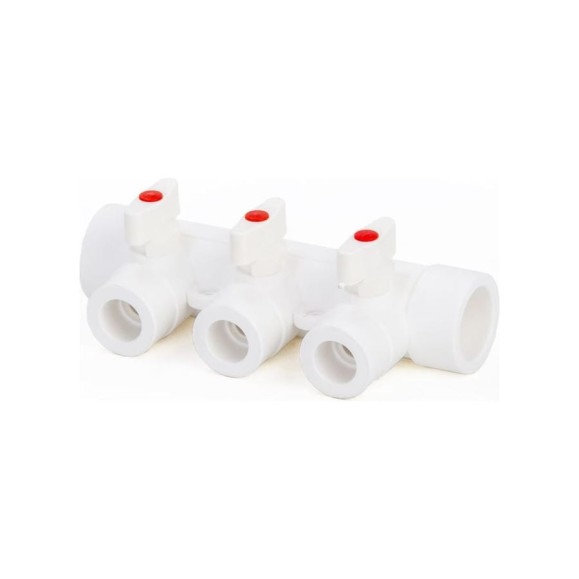 Коллектор с шаровыми кранами LAMMIN ppr 40x3 Lm31081003040 Коллектор с шаровыми кранами LAMMIN ppr 40x3 Lm31081003040