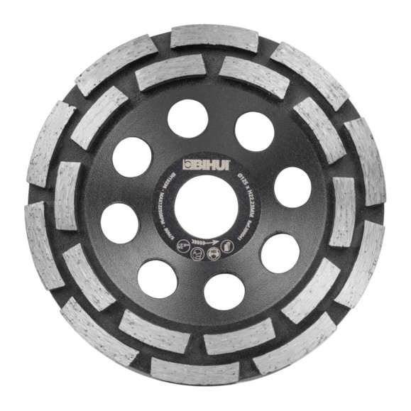 Чашка алмазная по бетону двухрядная DUAL-ROW MAX 125х22 мм BIHUI DCWD5 Чашка алмазная по бетону двухрядная DUAL-ROW MAX 125х22 мм BIHUI DCWD5