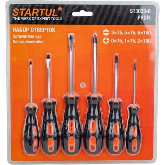 Набор отверток STARTUL Profi 6 предметов ST3033-6 Набор отверток STARTUL Profi 6 предметов ST3033-6