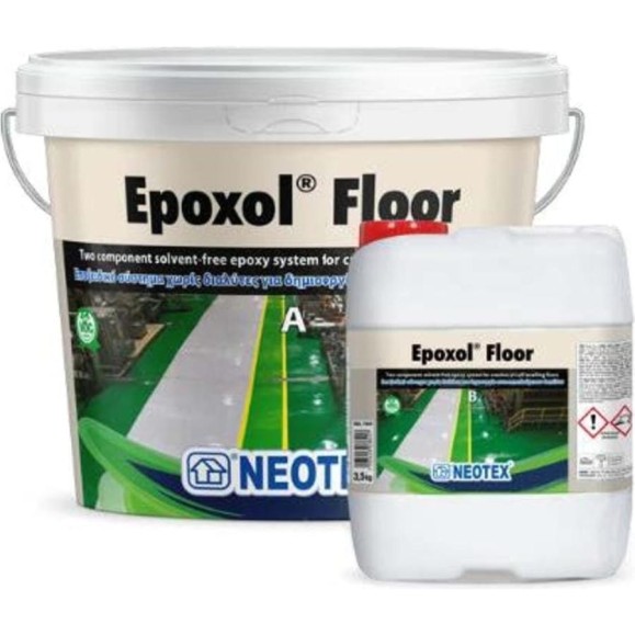 Двухкомпонентное эпоксидное покрытие для пола NEOTEX EPOXOL FLOOR A+В 13,5 кг серый RAL 7040 14621000