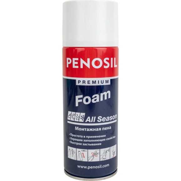 Бытовая монтажная пена Penosil Premium Foam всесезонная 300 мл A1609Z Бытовая монтажная пена Penosil Premium Foam всесезонная 300 мл A1609Z