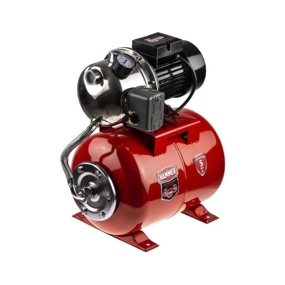 Насосная станция Hammer NST800 800Вт, 3500л/ч, высота 45м, глубина 9м 641207 Насосная станция Hammer NST800 800Вт, 3500л/ч, высота 45м, глубина 9м 641207