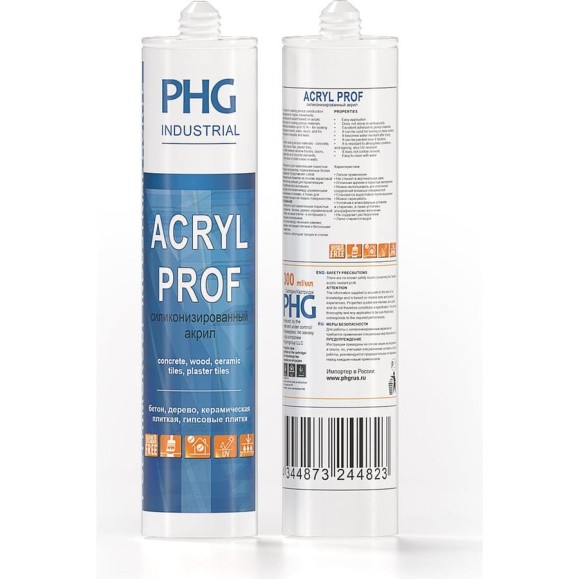 Акриловый герметик PHG Industrial Acryl PROF 300 ml 448732 Акриловый герметик PHG Industrial Acryl PROF 300 ml 448732