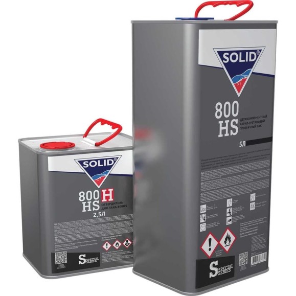 Двухкомпонентный прозрачный лак Solid 800 HS - (5000+2500мл) - 2K лак системы HS 2+1 (в комп. с отвердит.) 319.7500 Двухкомпонентный прозрачный лак Solid 800 HS - (5000+2500мл) - 2K лак системы HS 2+1 (в комп. с отвердит.) 319.7500