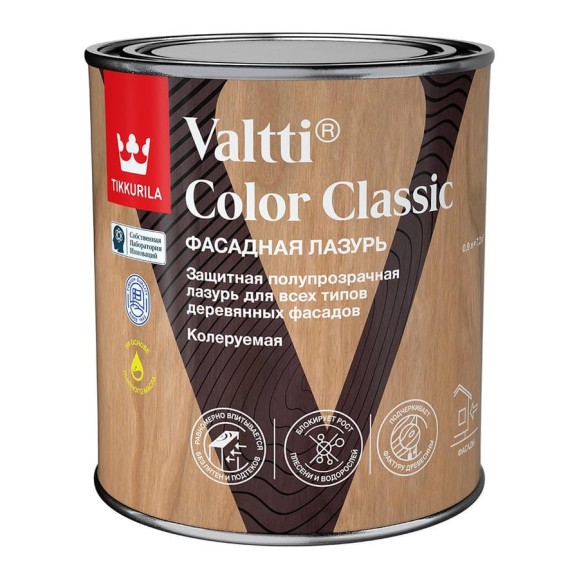 Лазурь Tikkurila VALTTI COLOR CLASSIC EC 0,9 л 700014014 Лазурь Tikkurila VALTTI COLOR CLASSIC EC 0,9 л 700014014