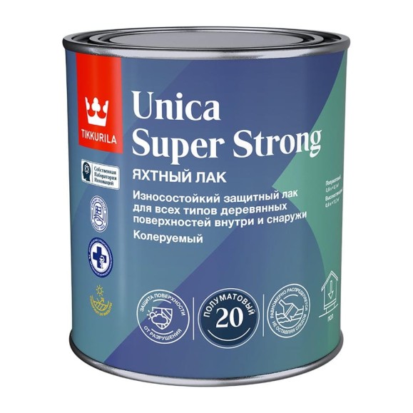 Универсальный лак Tikkurila UNICA SUPER STRONG EP полуматовый, 0.9 л 700014011 Универсальный лак Tikkurila UNICA SUPER STRONG EP полуматовый, 0.9 л 700014011