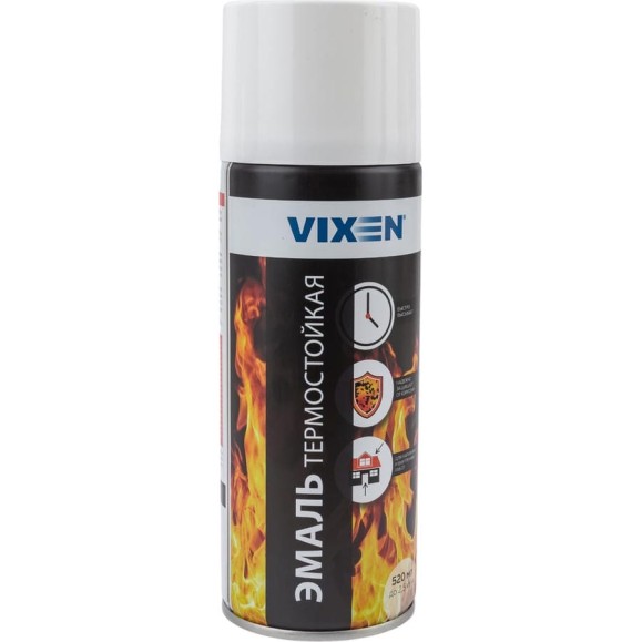 Термостойкая эмаль VIXEN белая, аэрозоль, 520 мл VX53001 Термостойкая эмаль VIXEN белая, аэрозоль, 520 мл VX53001