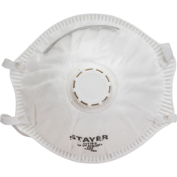 Коническая фильтрующая полумаска STAYER KV-99 FFP3 с клапаном 11110-3_z01 Коническая фильтрующая полумаска STAYER KV-99 FFP3 с клапаном 11110-3_z01