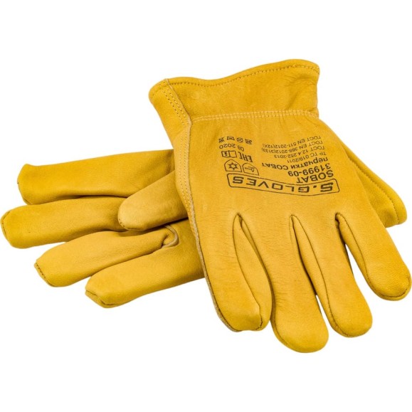 Утепленные кожаные перчатки из лицевой кожи S. GLOVES SOBAT размер 09 31999-09 Утепленные кожаные перчатки из лицевой кожи S. GLOVES SOBAT размер 09 31999-09