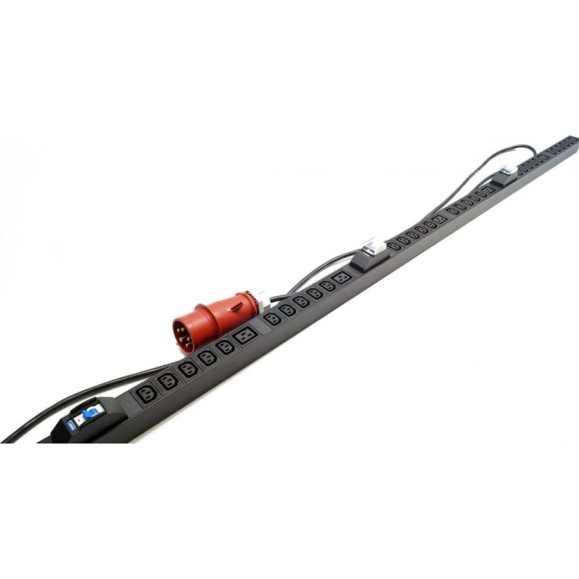Вертикальный блок розеток Hyperline SHE-30IEC-6BIEC-B-3x32-3PVR 30 розеток IEC320 c13, 6 розеток IEC320 c19, автоматический выключатель, кабель питания 3 м (5x4.0 мм2) с вилкой IEC 60309 32 А (3P+N+E), 380 В, корпус алюминий, черный 525055 Вертикальный блок розеток Hyperline SHE-30IEC-6BIEC-B-3x32-3PVR 30 розеток IEC320 c13, 6 розеток IEC320 c19, автоматический выключатель, кабель питания 3 м (5x4.0 мм2) с вилкой IEC 60309 32 А (3P+N+E), 380 В, корпус алюминий, черный 525055