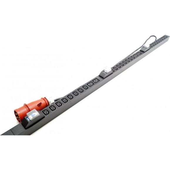 Вертикальный блок розеток Hyperline SHE-24IEC-6BIEC-B-3x16-3PVR 24 розетки IEC320 c13, 6 розеток IEC320 c19, автоматический выключатель, кабель питания 3 м (5x4.0 мм2) с вилкой IEC 60309 16 А (3P+N+E), 380 В, корпус алюминий, черный 525058 Вертикальный блок розеток Hyperline SHE-24IEC-6BIEC-B-3x16-3PVR 24 розетки IEC320 c13, 6 розеток IEC320 c19, автоматический выключатель, кабель питания 3 м (5x4.0 мм2) с вилкой IEC 60309 16 А (3P+N+E), 380 В, корпус алюминий, черный 525058
