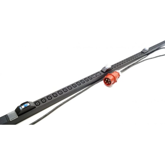 Вертикальный блок розеток Hyperline SHE-36IEC-6bIEC-b-3x16-3PVR 36 розеток IEC320 c13, 6 розеток IEC320 c19, автоматический выключатель, кабель питания 3 м (5x4.0 мм2) с вилкой IEC 60309 16 А (3P+N+E), 380 В, корпус алюминий, черный 525052 Вертикальный блок розеток Hyperline SHE-36IEC-6bIEC-b-3x16-3PVR 36 розеток IEC320 c13, 6 розеток IEC320 c19, автоматический выключатель, кабель питания 3 м (5x4.0 мм2) с вилкой IEC 60309 16 А (3P+N+E), 380 В, корпус алюминий, черный 525052
