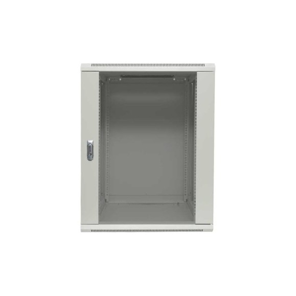 Шкаф настенный EKF 19" TERACOM PRO 6U 600x600 мм дверь стеклянная с замком-ручкой серый TRP-WLL-0666-40G