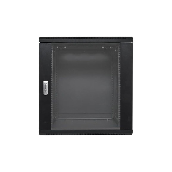Шкаф настенный EKF 19" TERACOM PRO 12U 600x600 мм дверь стеклянная с замком-ручкой чёрный TRP-WLL-1266-40B