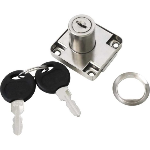 Замок MF LOCK.138.CR, прямоугольный, хром, D19x22 4578v Замок MF LOCK.138.CR, прямоугольный, хром, D19x22 4578v