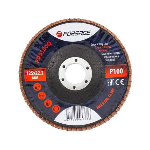 Круг лепестковый керамический торцевой 125х22.2 мм Forsage F-FD5100Q(51950)
