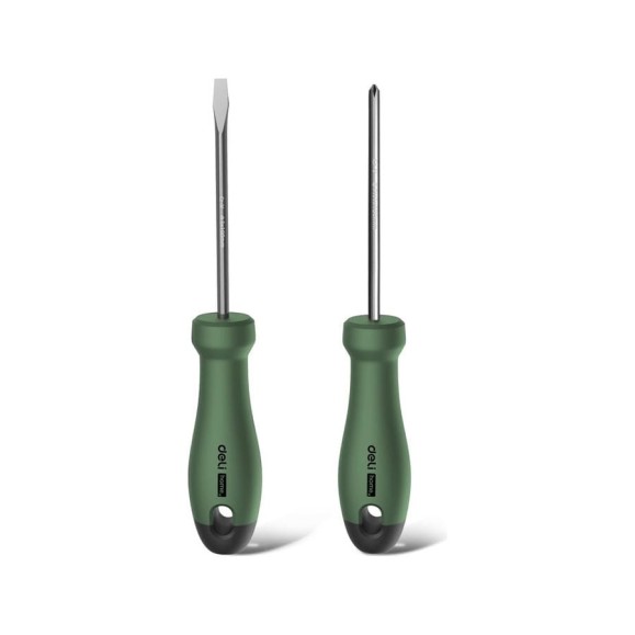 Набор отверток Deli «Home Series Green» HT1002L 2шт (PH1x100, SL5x100, Cr-V, Soft Touch рукоятка, подарочная упаковка, эксклюзивный дизайн) 130274 Набор отверток Deli «Home Series Green» HT1002L 2шт (PH1x100, SL5x100, Cr-V, Soft Touch рукоятка, подарочная упаковка, эксклюзивный дизайн) 130274
