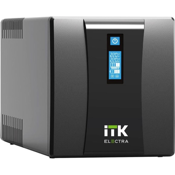 Источник бесперебойного питания ITK ELECTRA ET 2кВА/1,2кВт с АКБ 2x9AH USB EET-2000VA-1-002