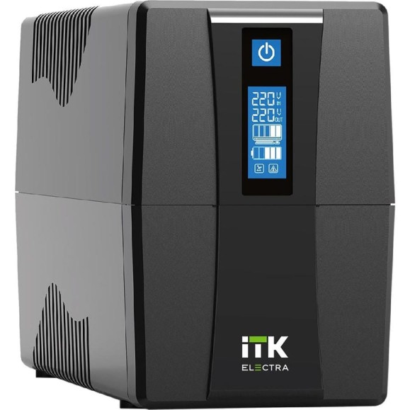 Источник бесперебойного питания ITK ELECTRA ET 600ВА/360Вт с АКБ 1x7AH USB Schuko EET-0600VA-1-001-S