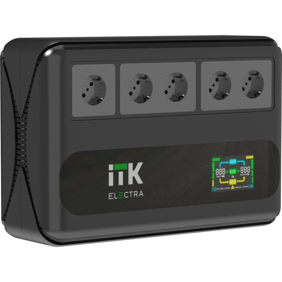 Источник бесперебойного питания ITK ELECTRA LT5 800ВА/480Вт LCD с АКБ 1x9AH ELT5-800VA-1-001 Источник бесперебойного питания ITK ELECTRA LT5 800ВА/480Вт LCD с АКБ 1x9AH ELT5-800VA-1-001