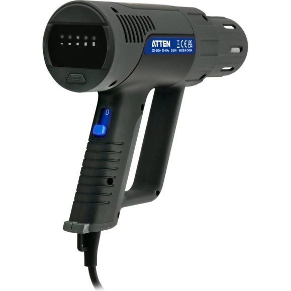 Цифровой термофен ATTEN ST-2308 230В, 2100Вт, 50-650 С, LED 142547 Цифровой термофен ATTEN ST-2308 230В, 2100Вт, 50-650 С, LED 142547