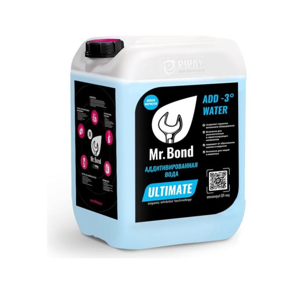 Вода аддитивированная (подготовленная) для систем отопления Mr.Bond ADD WATER 10 кг MB5054010010 Вода аддитивированная (подготовленная) для систем отопления Mr.Bond ADD WATER 10 кг MB5054010010
