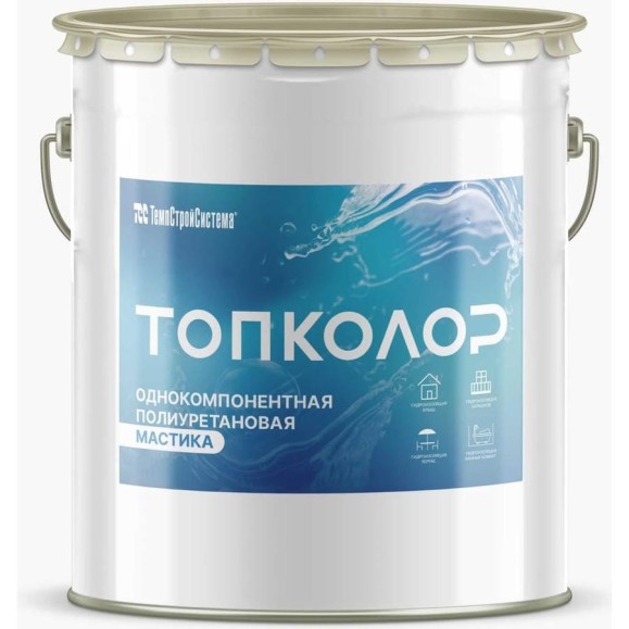 Полиуретановая мастика ТОПКОЛОР 25 кг Серый 2113036ХЛ Полиуретановая мастика ТОПКОЛОР 25 кг Серый 2113036ХЛ