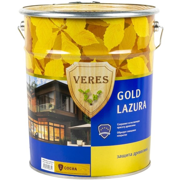 Пропитка Veres Gold Lazura №2 сосна 10 л 1 45281