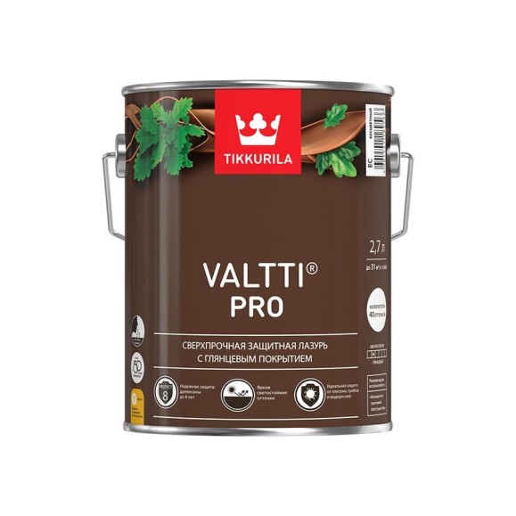 Антисептик Tikkurila VALTTI PRO EC глянцевый 2,7 л 700010328 Антисептик Tikkurila VALTTI PRO EC глянцевый 2,7 л 700010328