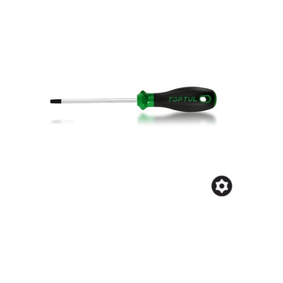 Отвертка TOPTUL Pro-Plus TORX T30x125 мм, с отверстием FEAF3013 Отвертка TOPTUL Pro-Plus TORX T30x125 мм, с отверстием FEAF3013