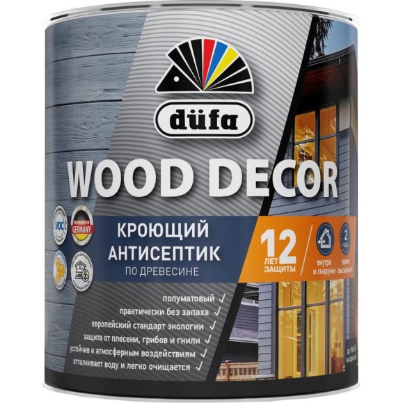 Антисептик Dufa WOOD DECOR белый 0,9л МП00-009605 Антисептик Dufa WOOD DECOR белый 0,9л МП00-009605