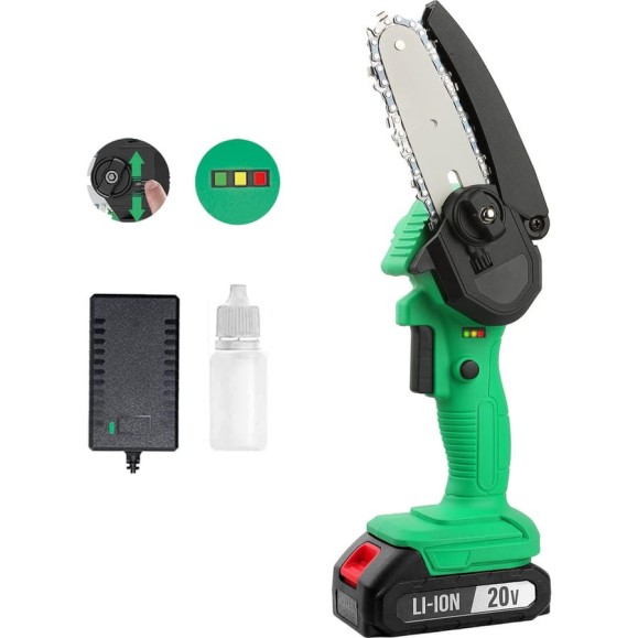 Пила цепная аккумуляторная Zitrek GreenSaw 20 (20 В, 2 Ач Li-ion аккумулятор 1 шт, ЗУ) 082-1853 Пила цепная аккумуляторная Zitrek GreenSaw 20 (20 В, 2 Ач Li-ion аккумулятор 1 шт, ЗУ) 082-1853